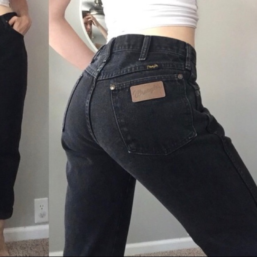 Black Free People Vintage High Rise wrangler jeans